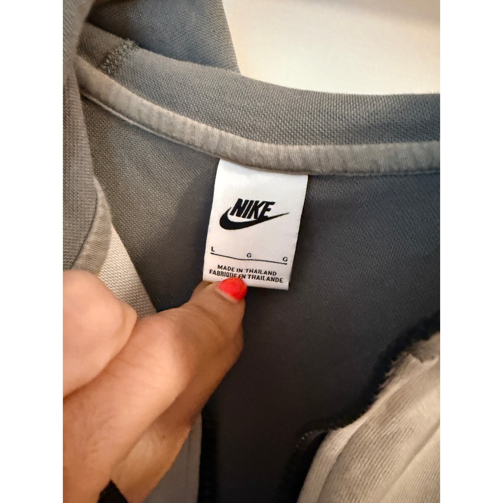 Previously Loved NIKE Grey Zip Hoody Sweatshirt Sz L - Picture 3 of 5
